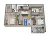 2 Bedroom 2 Bathroom Floor Plan 2 Bedroom 2 Bathroom Floor Plan at Mosaic at Oak Creek, Bonita Springs, Florida